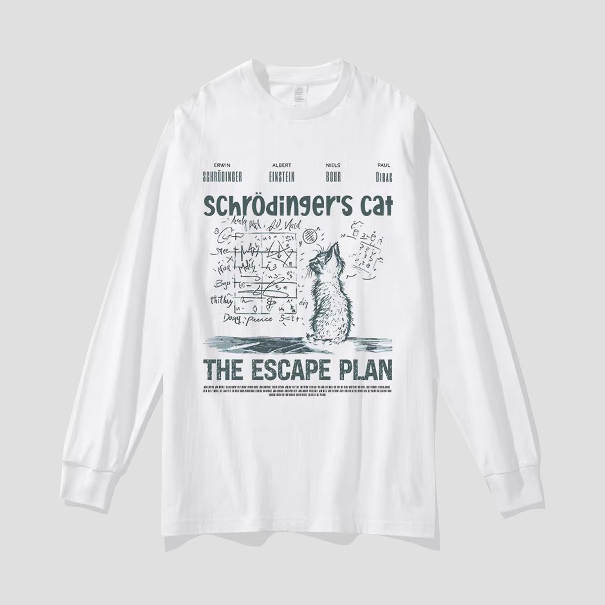 シュレーディンガーキャット長袖Tシャツ