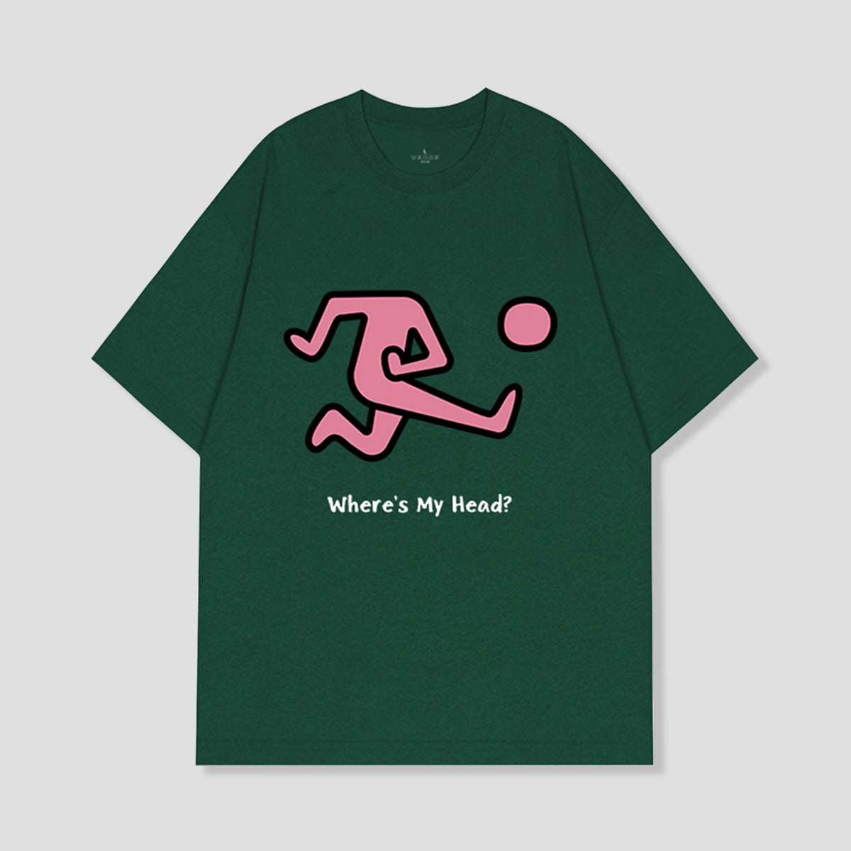 「頭どこ？」ユニークアートTシャツ