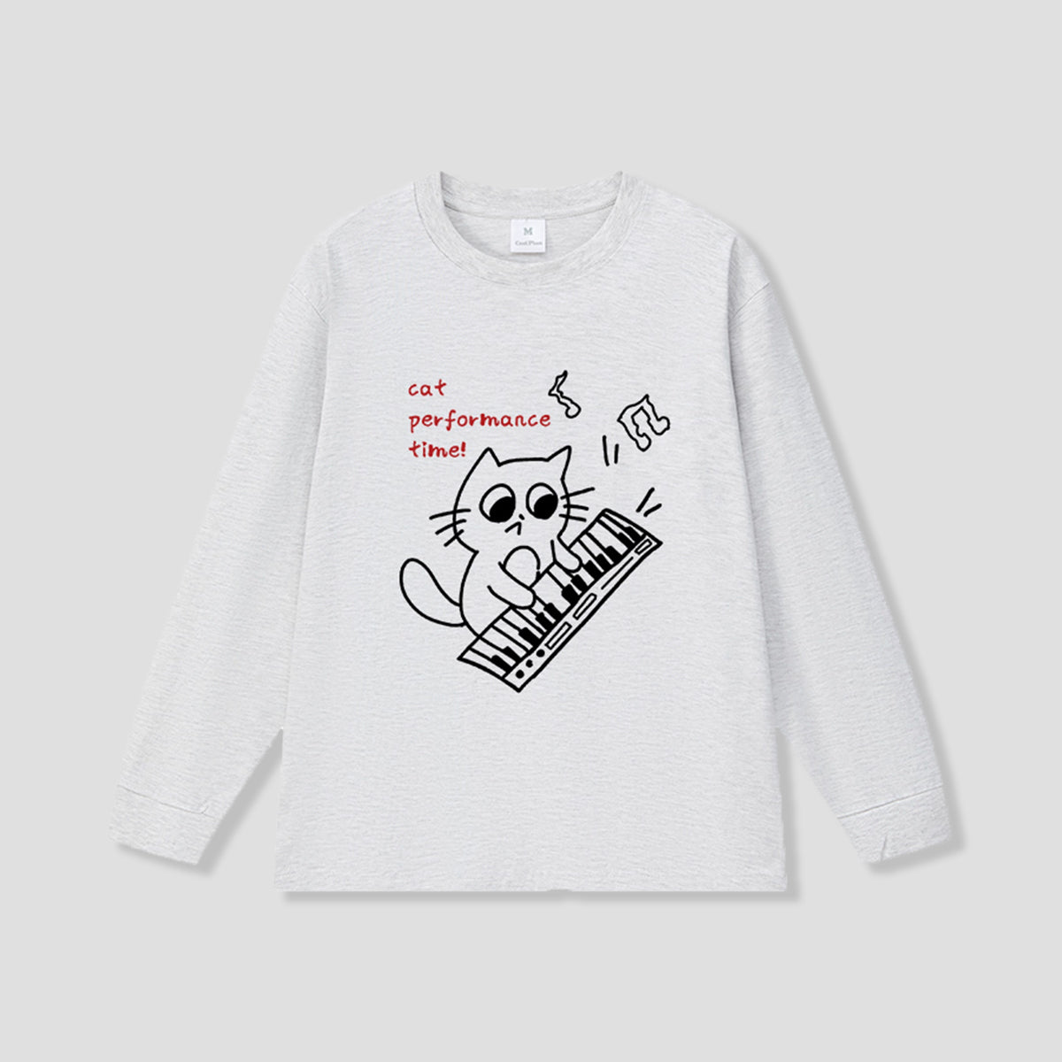 ピアノキャット ロングスリーブTシャツ
