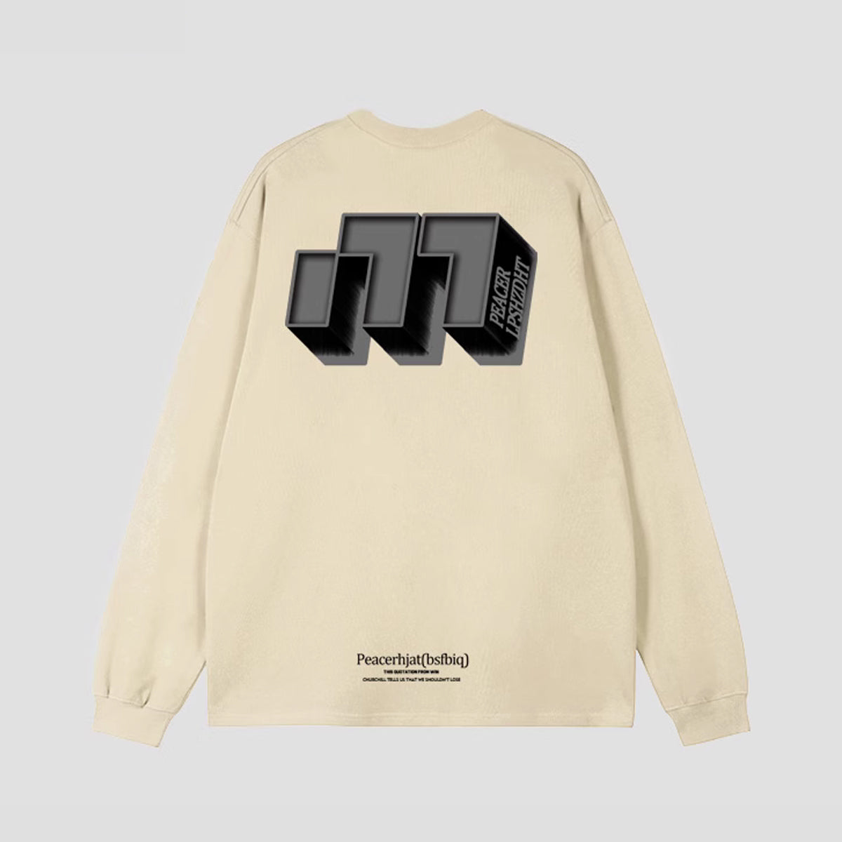 3Dロゴプリント ロングスリーブTシャツ