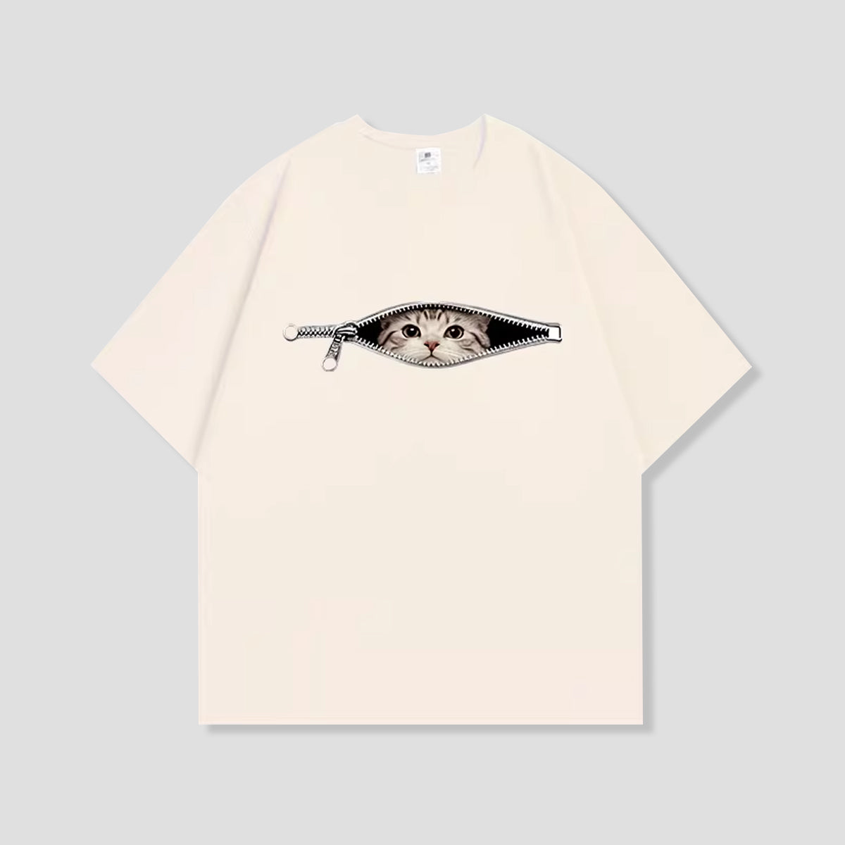 ジップキャット グラフィックTシャツ