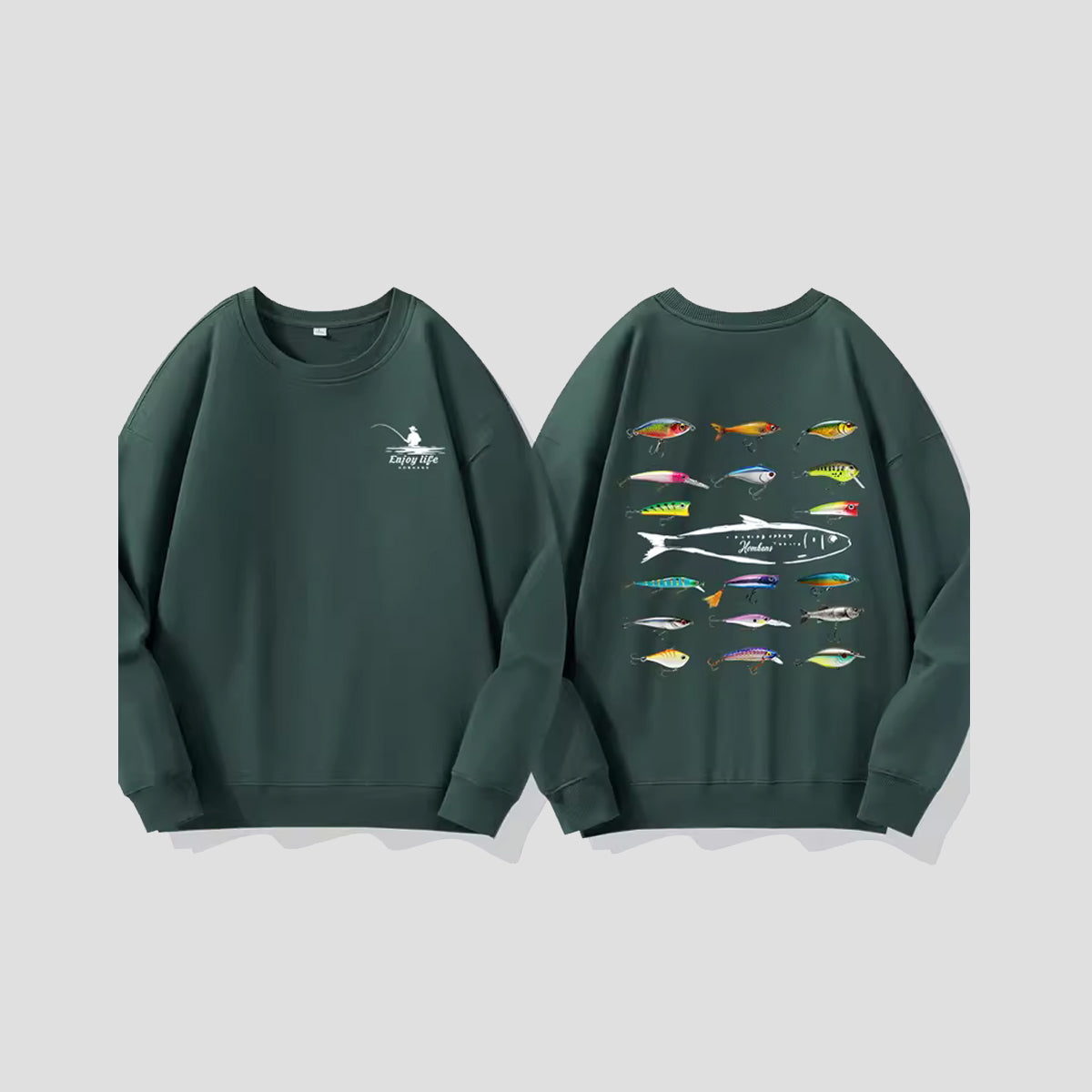 フィッシングルアー バックグラフィック スウェット