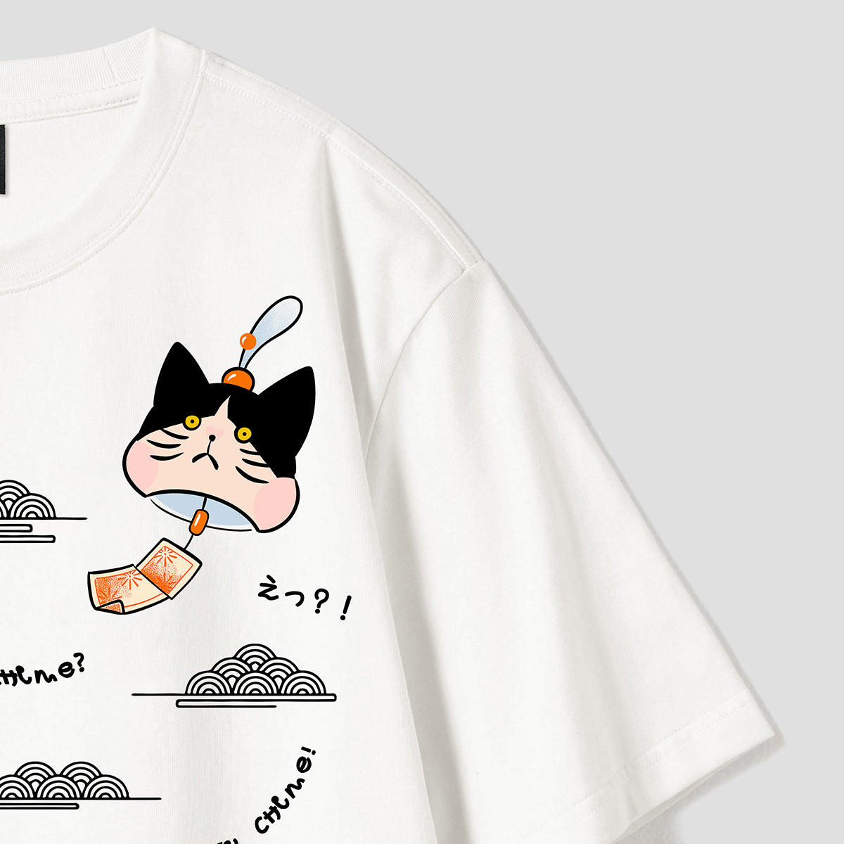 ゆた T-BOXT-SLITS-R23 Dirty-effect T-shirt with contrast effects