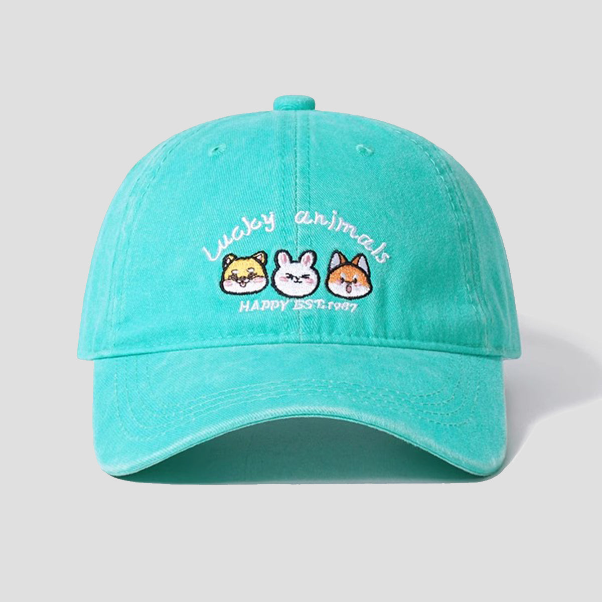 Lucky Animals｜ヴィンテージウォッシュ 刺繍入りキャップ