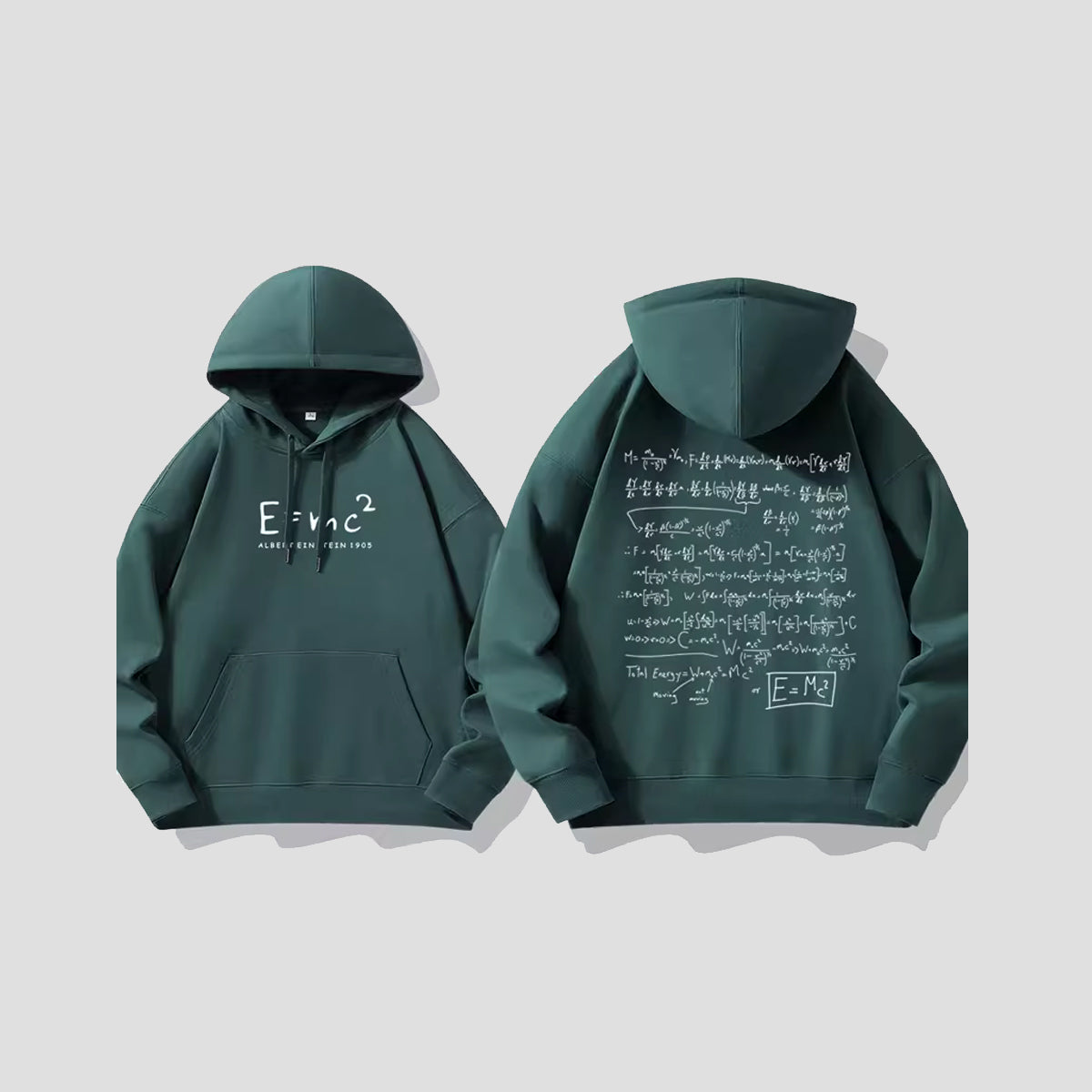 E＝mc² タイポグラフィ グラフィックパーカー