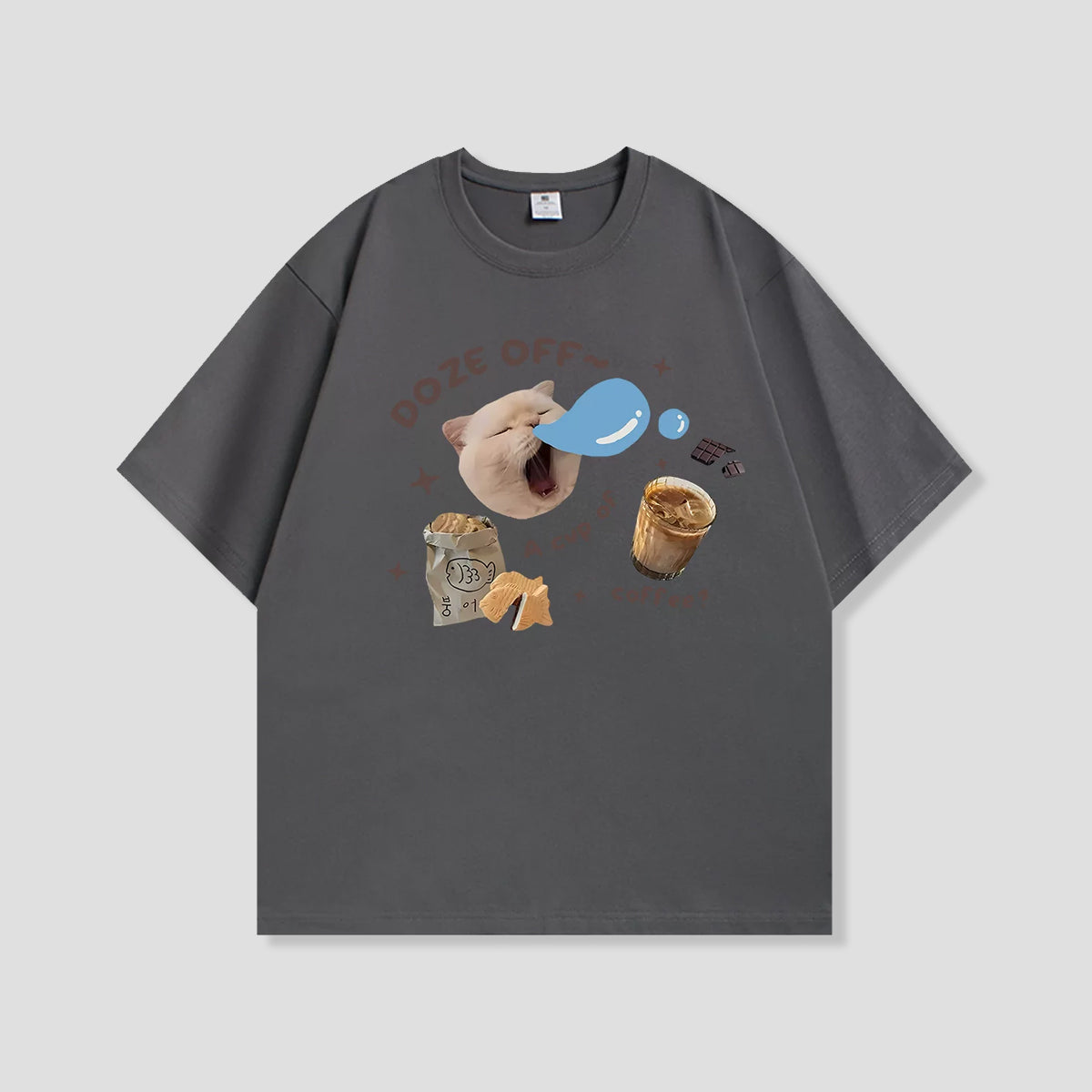 ドーズオフキャット グラフィックTシャツ