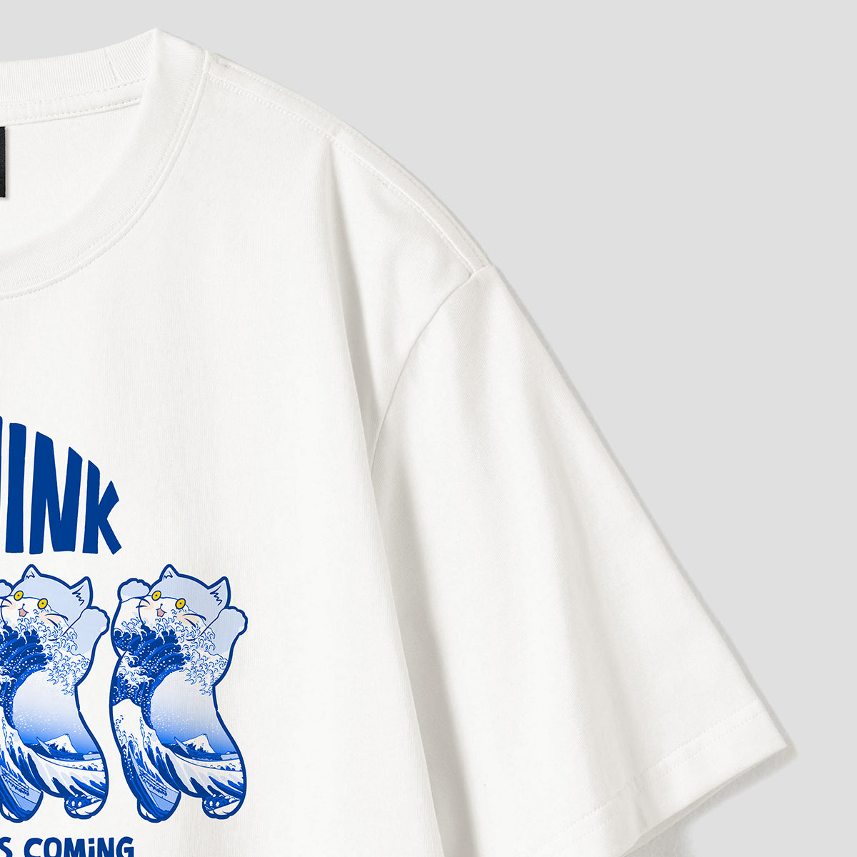和風猫物語｜ネコナミウェーブキャットTシャツ – RakuInk