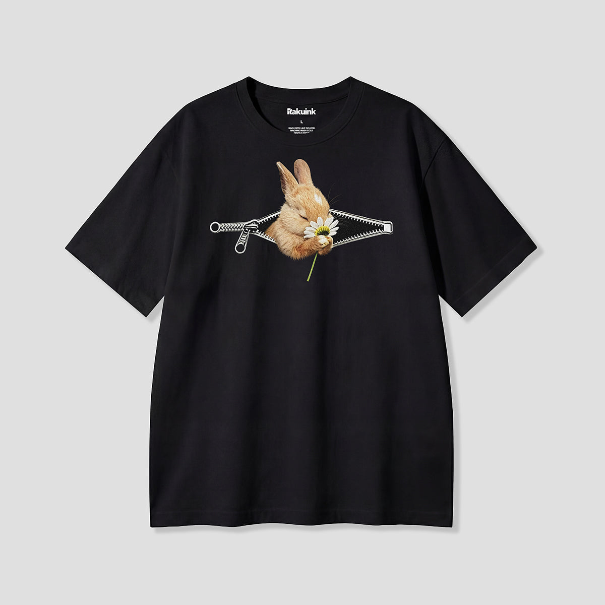 【予約】ジップフラワーラビット グラフィックTシャツ