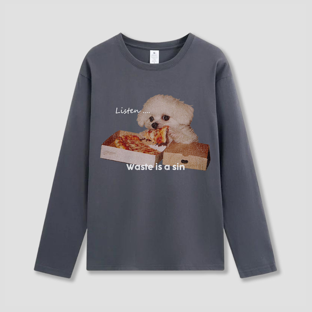 【予約】ピザ泥棒ドッグ グラフィック ロングスリーブ