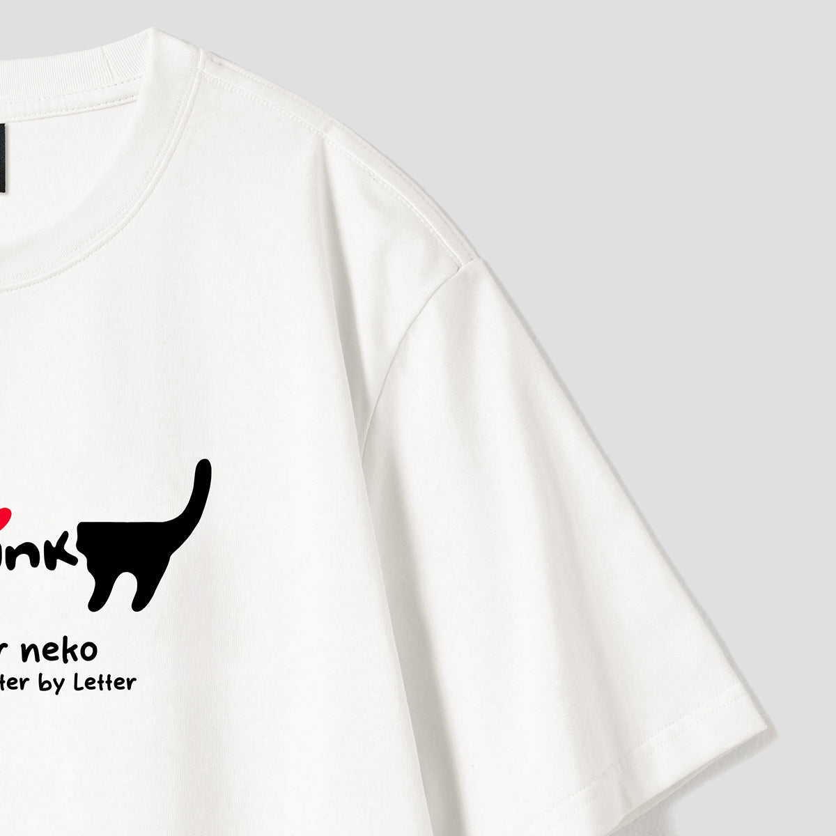 LOVE LONGER NEKO｜レタリングキャットTシャツ – RakuInk