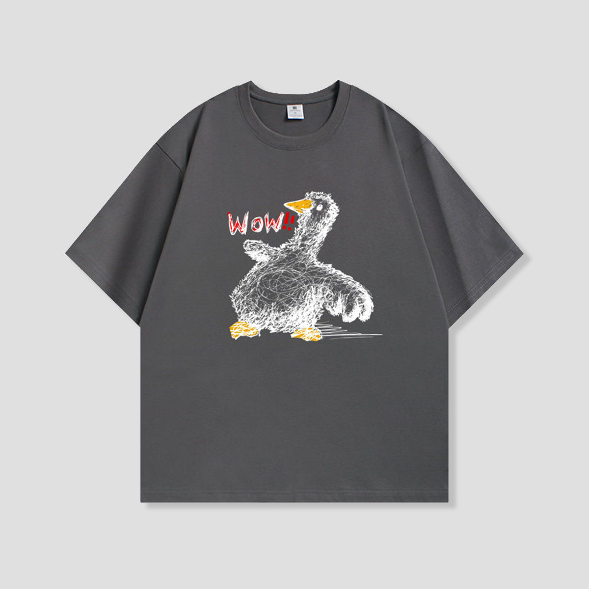 ラフラインダック グラフィックTシャツ