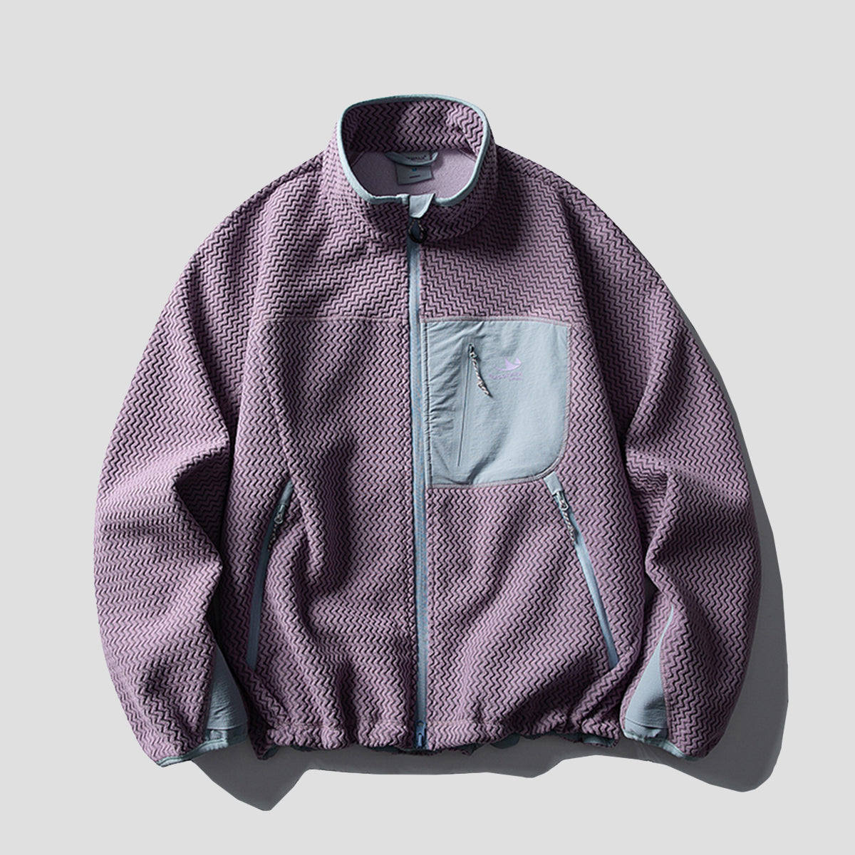 ブロックパネル メッシュフリース ジャケット