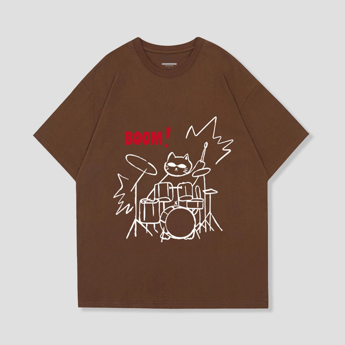 ロックキャット・ドラムTシャツ