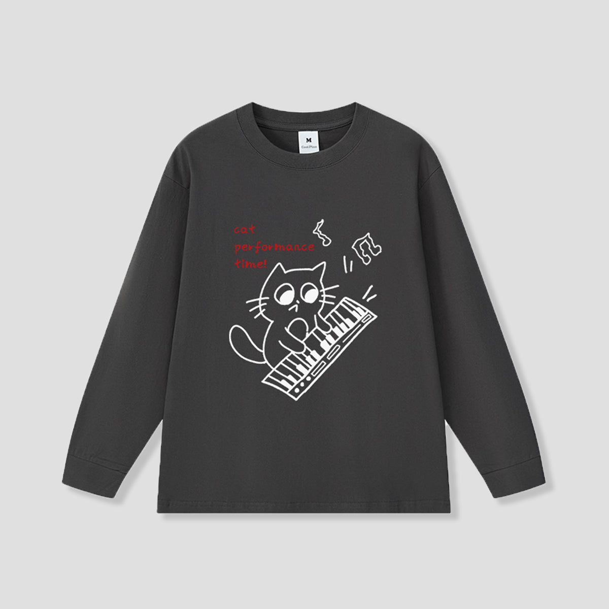 ピアノキャット ロングスリーブTシャツ
