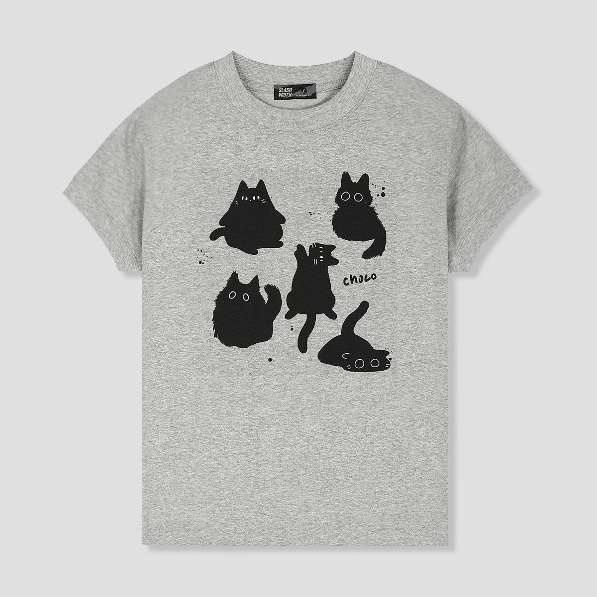 WOMEN｜キャップスリーブゆる猫Tシャツ