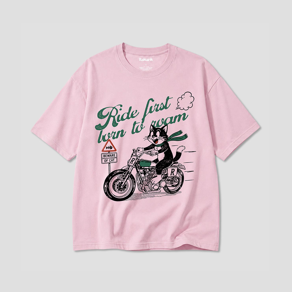 【予約】Ride First キャット グラフィックTシャツ