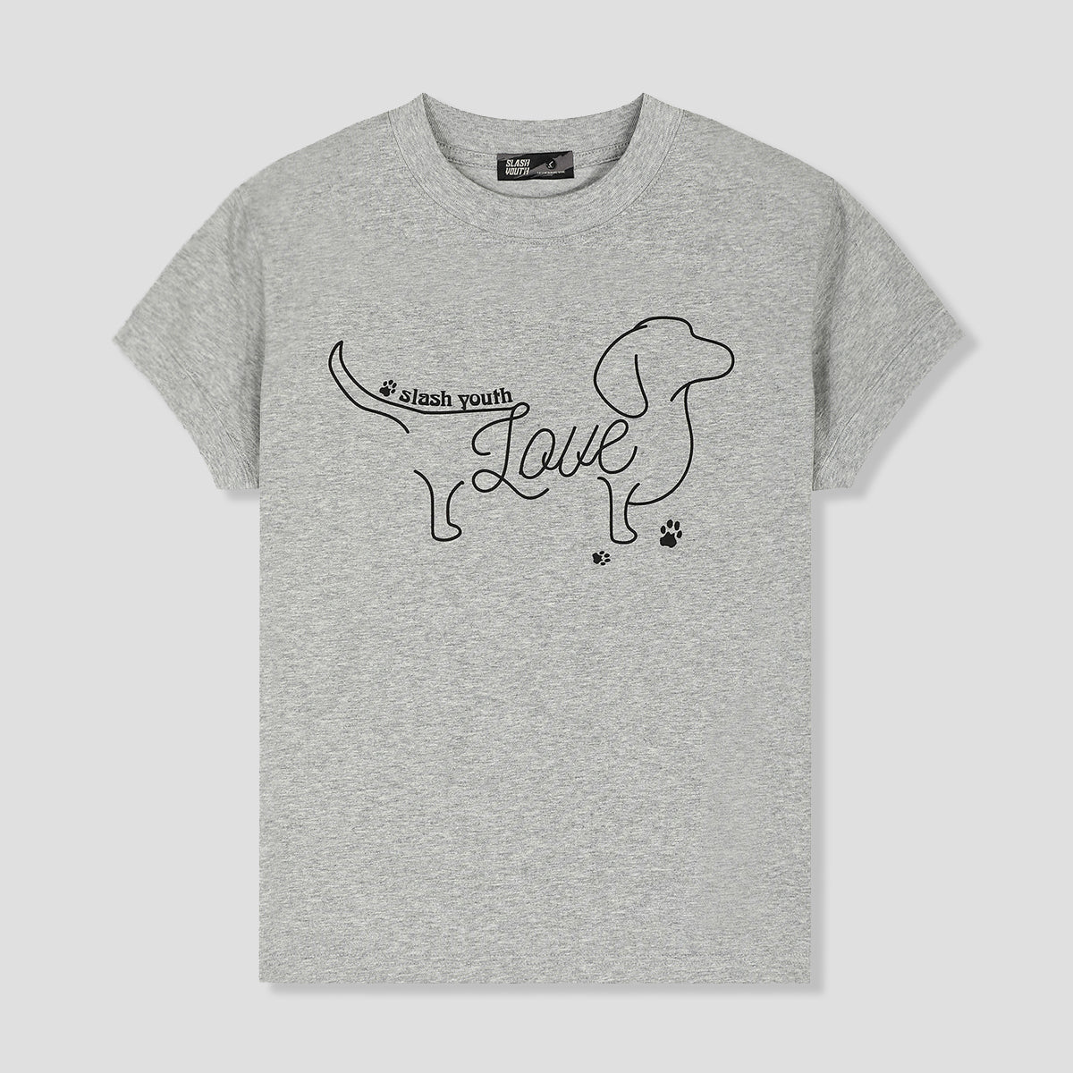 WOMEN｜LOVEダッチョンキャップスリーブ Tシャツ