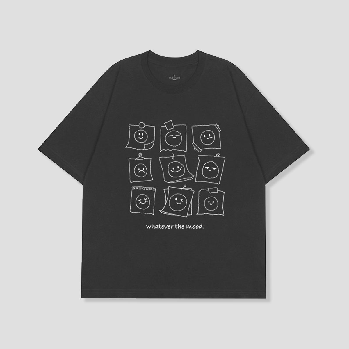 気分フリー 手描きフェイス9コマ Tシャツ
