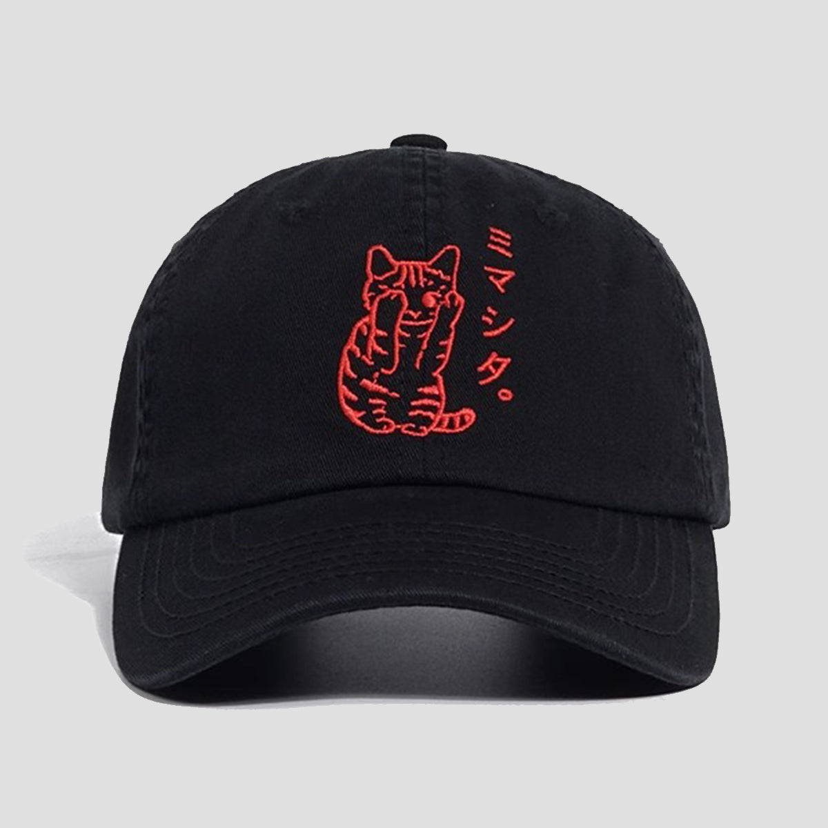 ヴィンテージキャット 刺繍入りキャップ