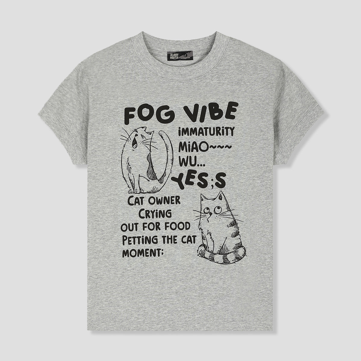 WOMEN｜ラブキャット キャップスリーブ Tシャツ