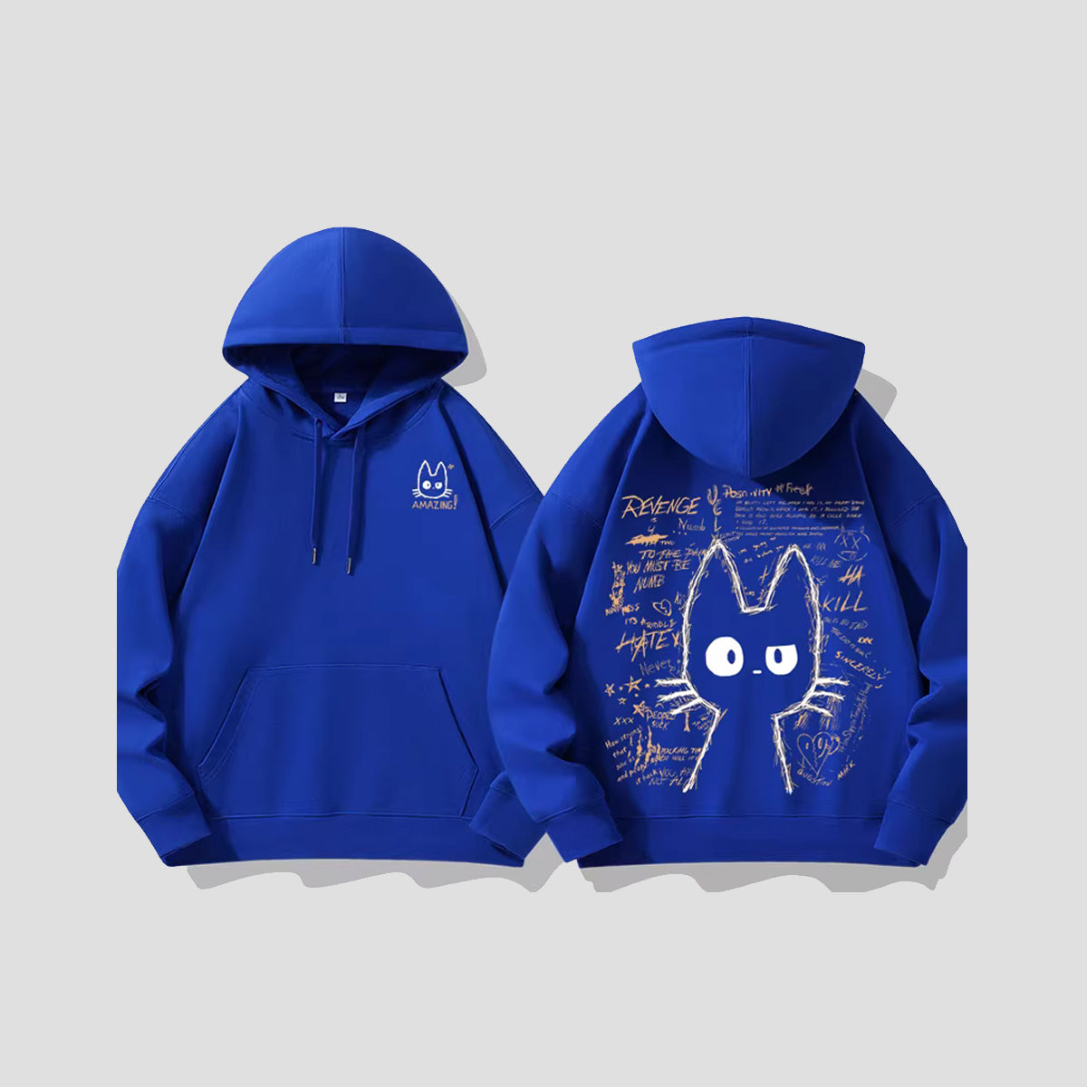 スケッチド・ダークネコ パーカー