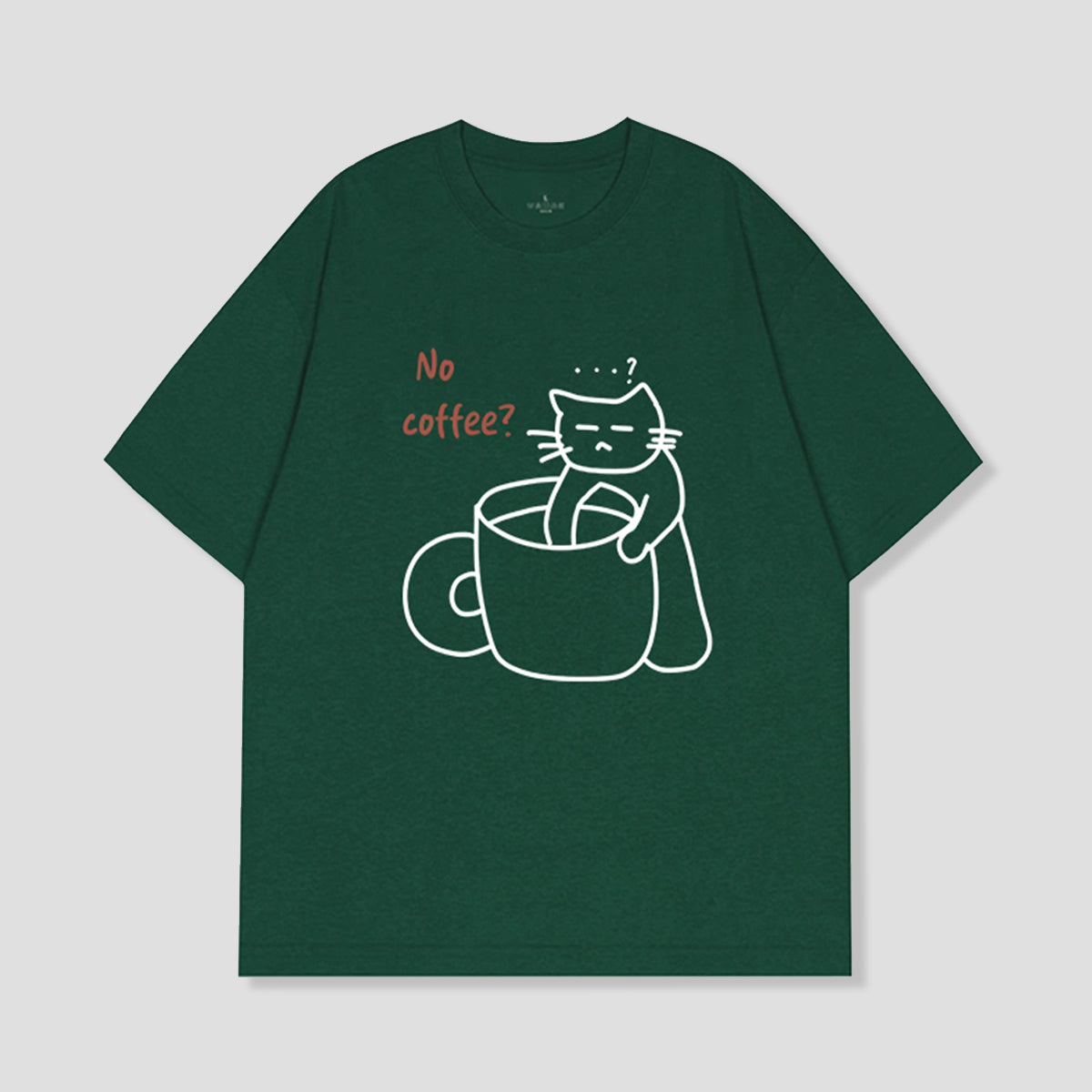 No Coffee? キャットTシャツ