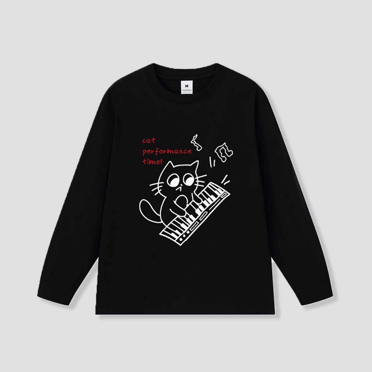 ピアノキャット ロングスリーブTシャツ