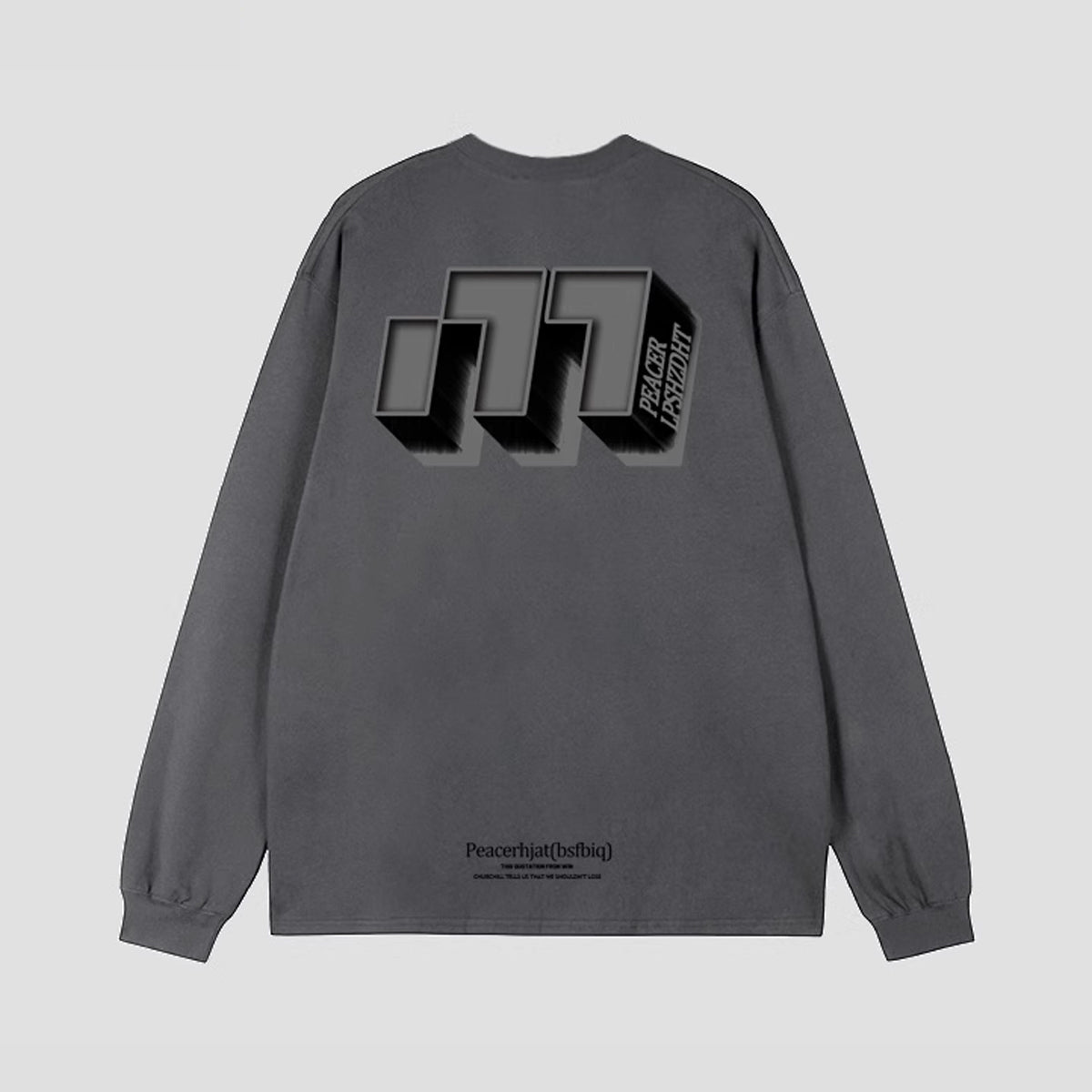 3Dロゴプリント ロングスリーブTシャツ