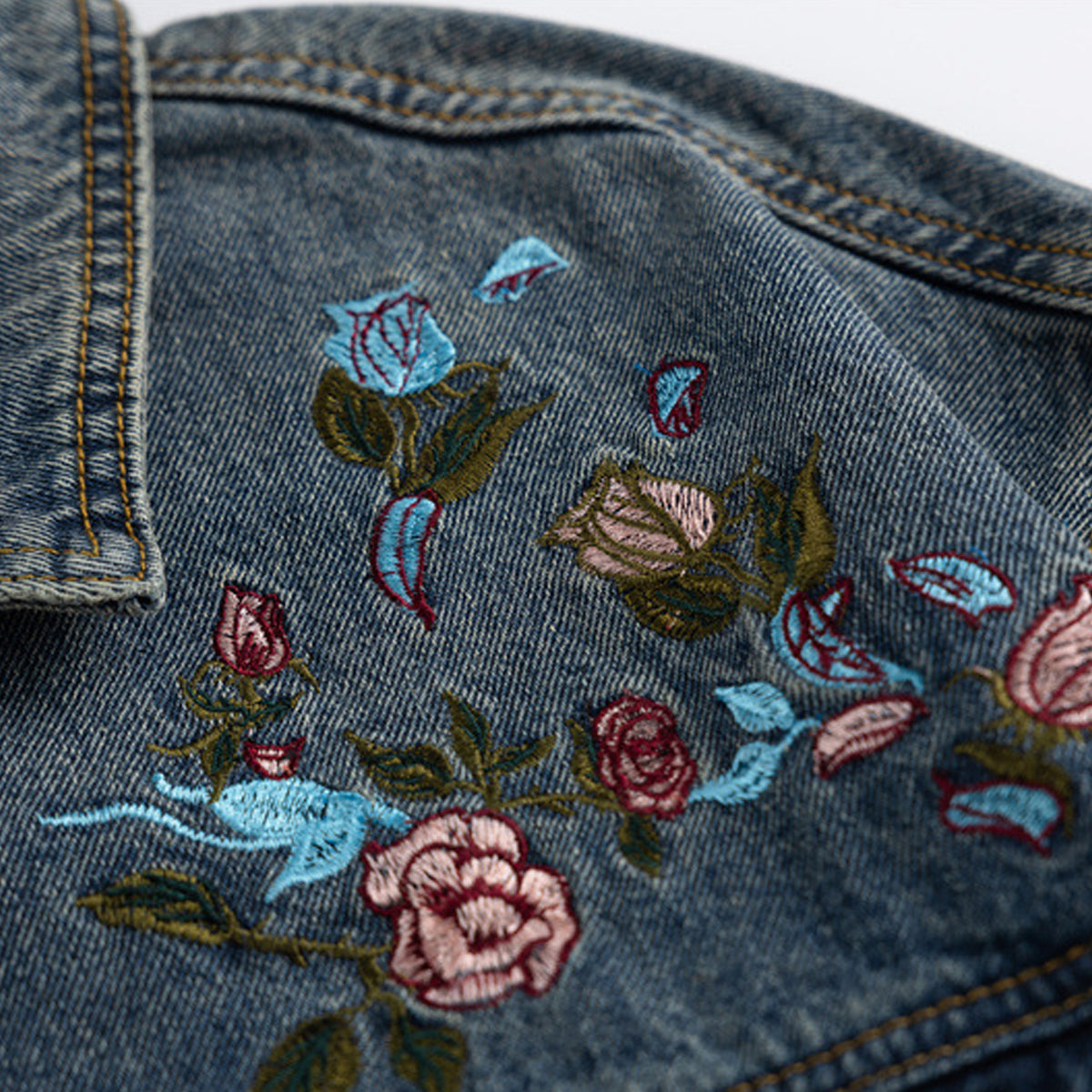 女王蜂 刺繍デニムジャケットLサイズ フローラル刺繍 デニムジャケット – RakuInk