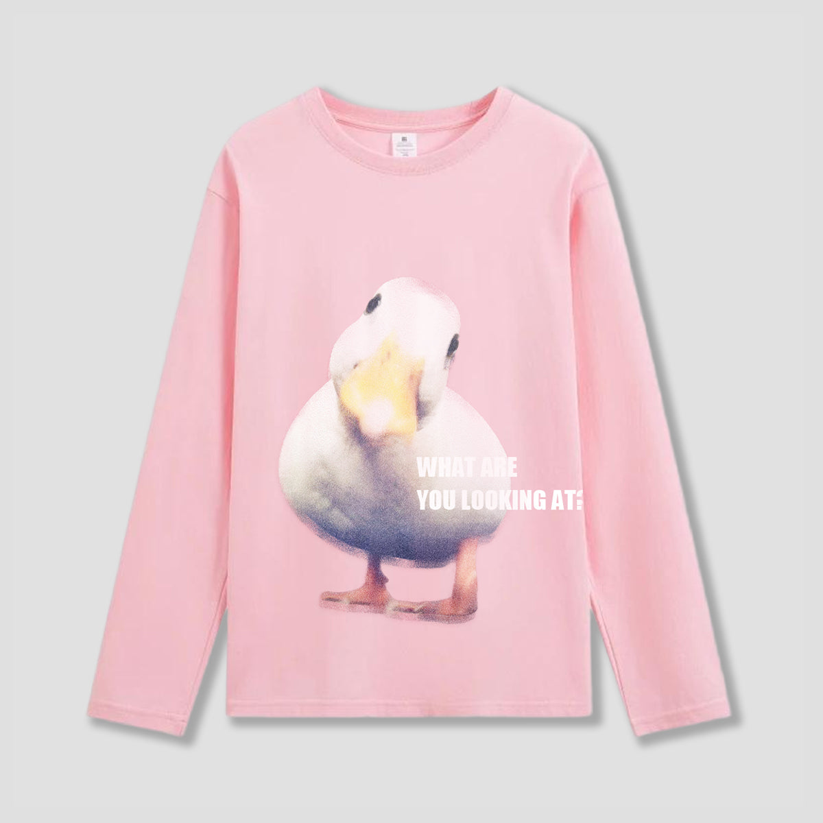 【予約】「なに見てんの？」ダックフォト ロングスリーブ