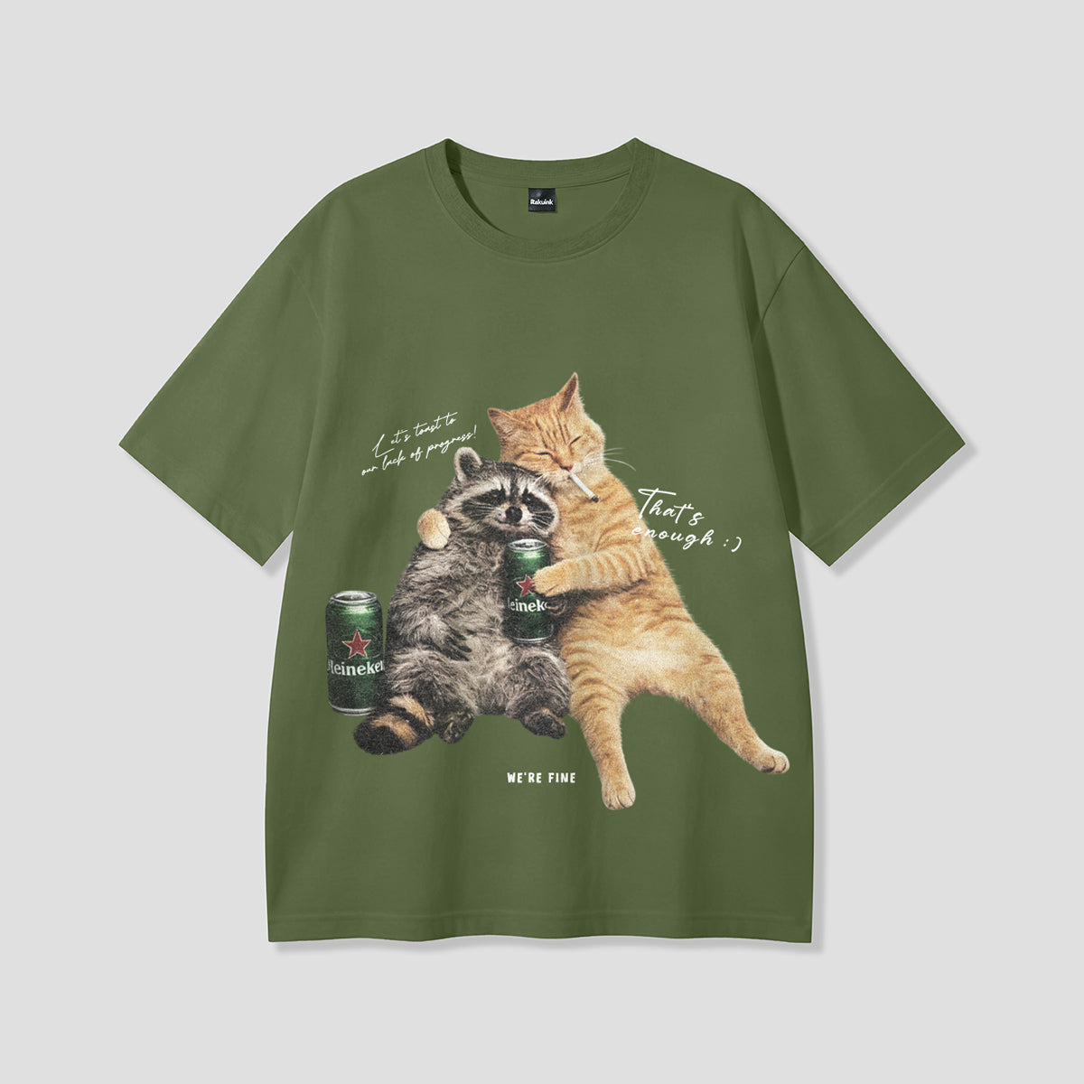 【予約】ナイトチルズ キャット＆ラクーン Tシャツ