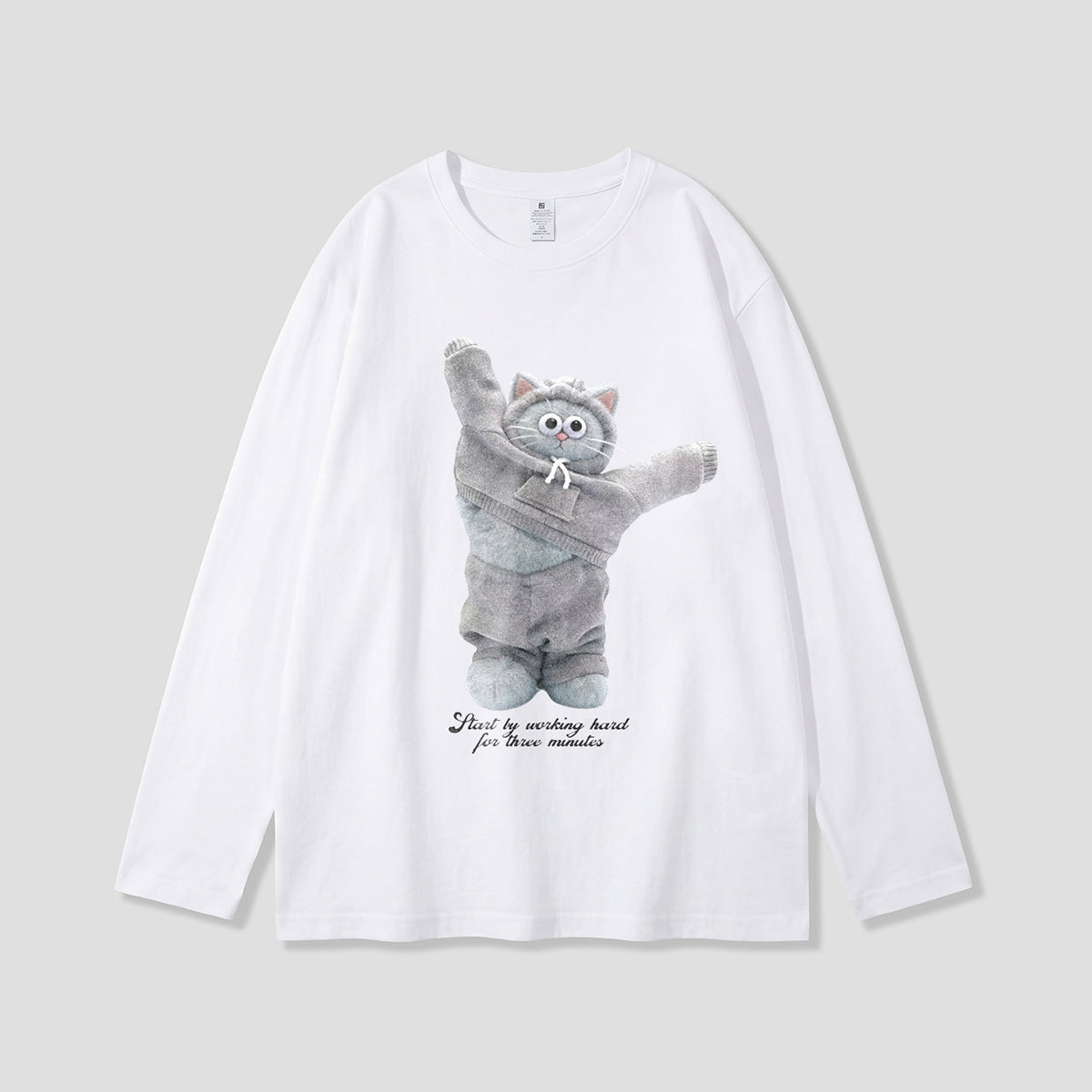 【予約】のびポーズ着替えねこ ロングスリーブ