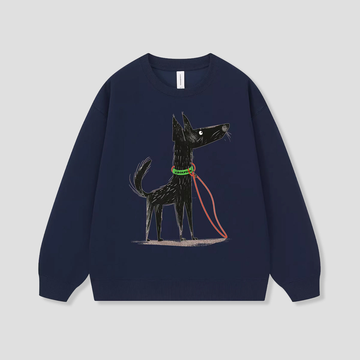 棒立ちロングドッグ グラフィック スウェット