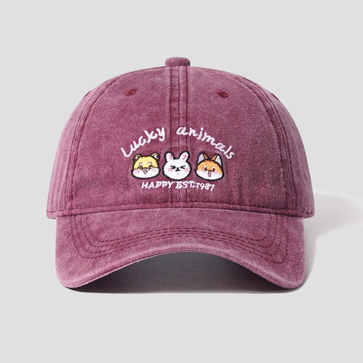 Lucky Animals｜ヴィンテージウォッシュ 刺繍入りキャップ