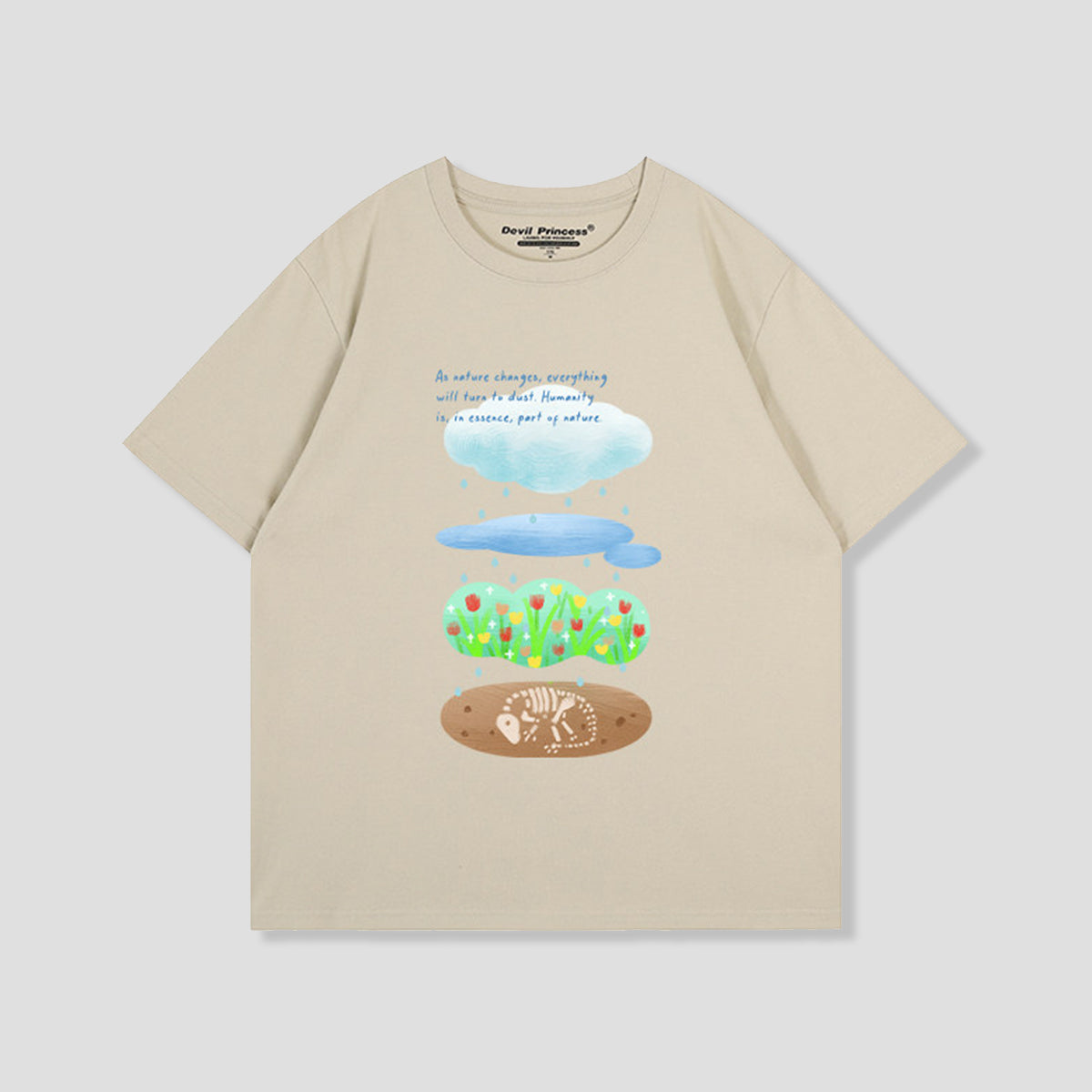 レイヤードワールド グラフィックTシャツ