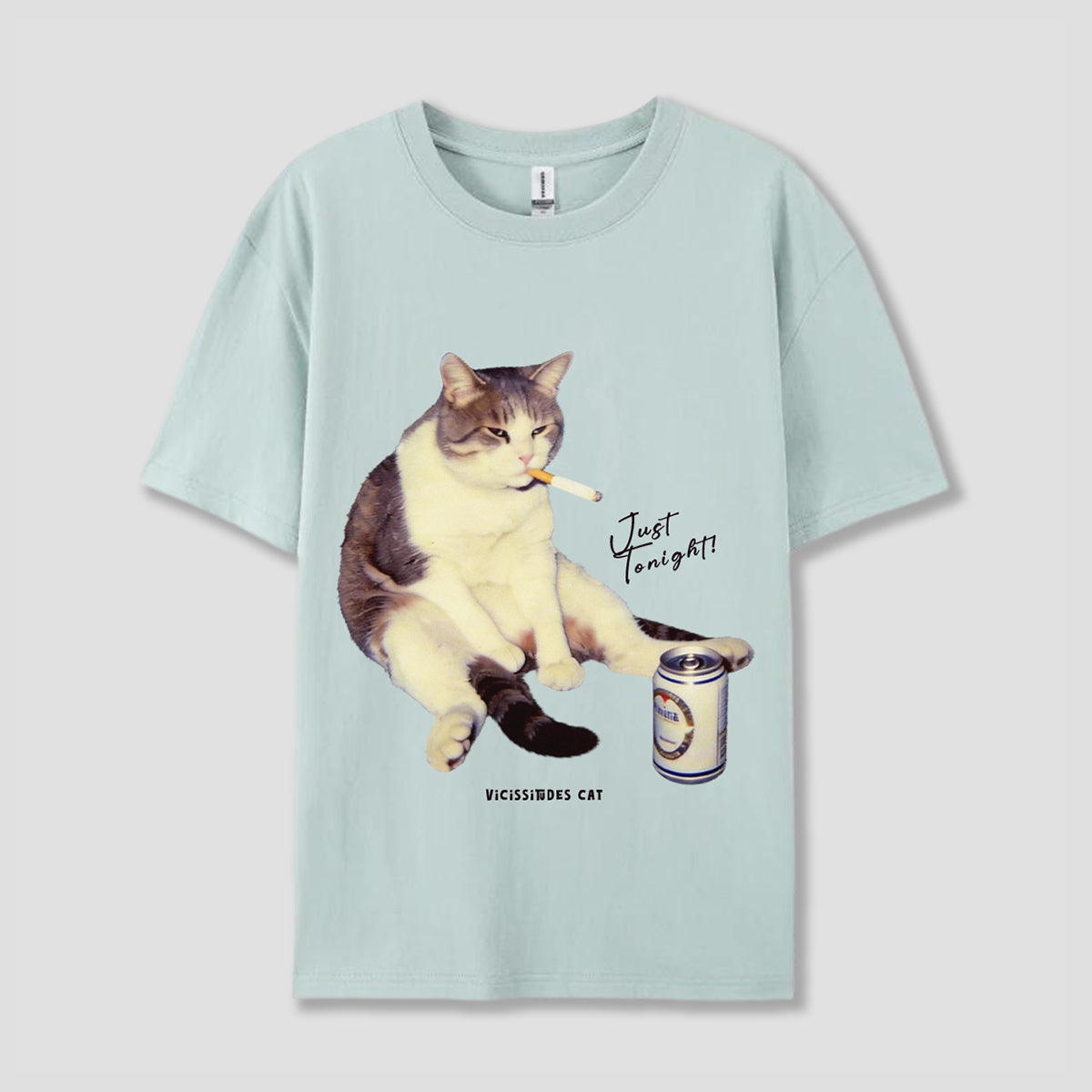 【予約】JUST TONIGHT CAT グラフィックTシャツ
