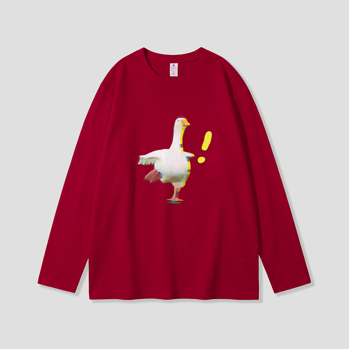 【予約】びっくりガチョウ グラフィックロングスリーブ