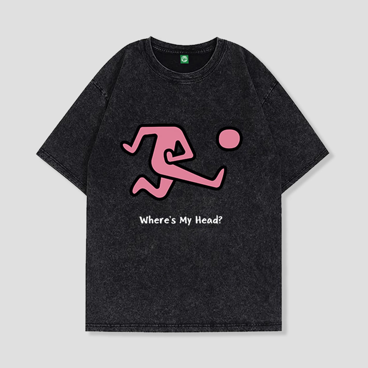 「頭どこ？」ユニークアートTシャツ