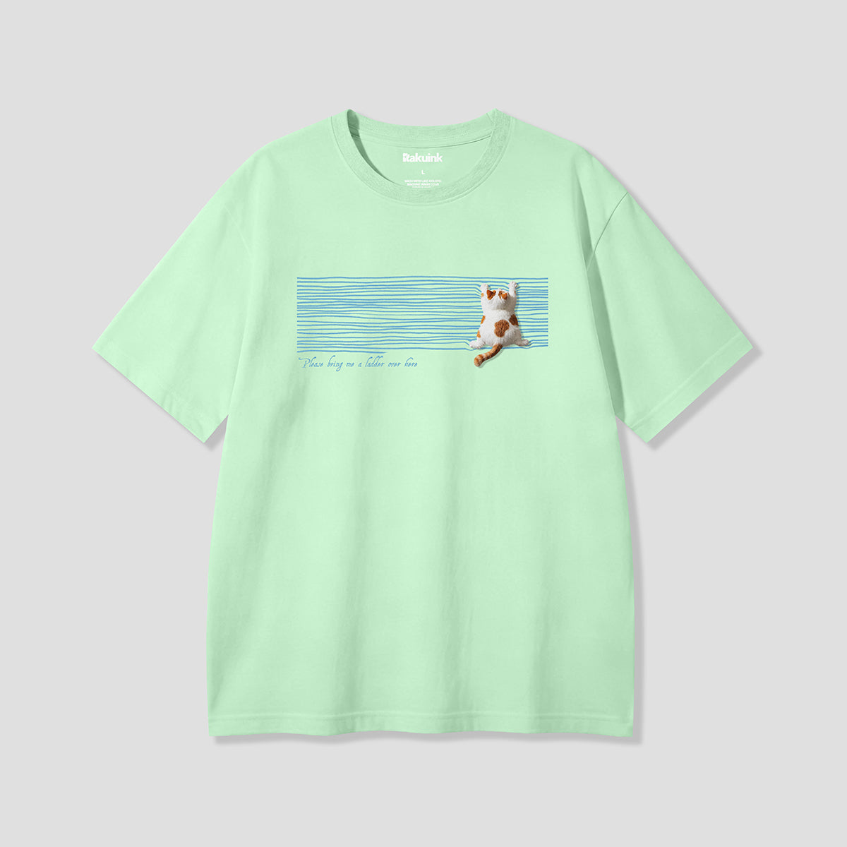 【予約】のぼれないキャット グラフィックTシャツ