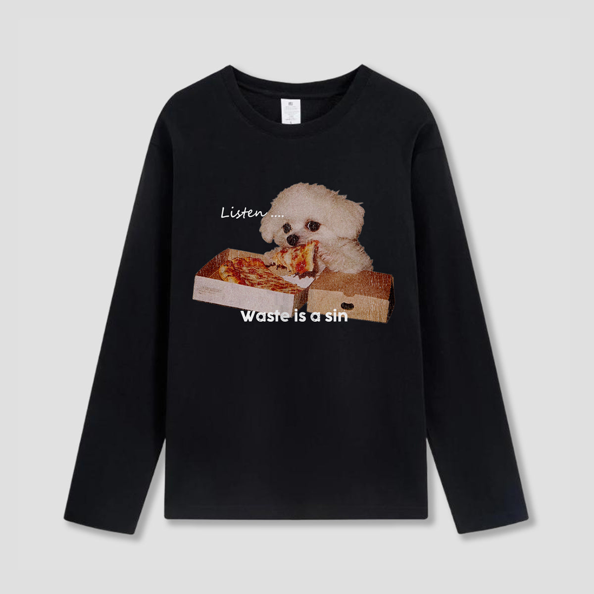 【予約】ピザ泥棒ドッグ グラフィック ロングスリーブ