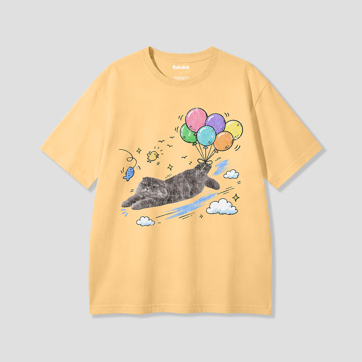 【予約】つれてかないでフィッシュ グラフィックTシャツ