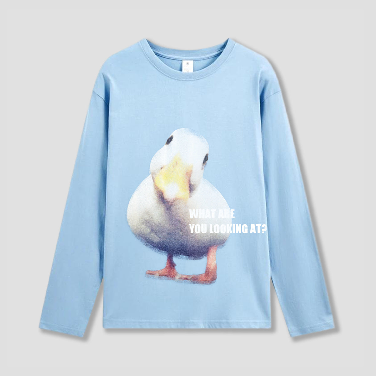 【予約】「なに見てんの？」ダックフォト ロングスリーブ