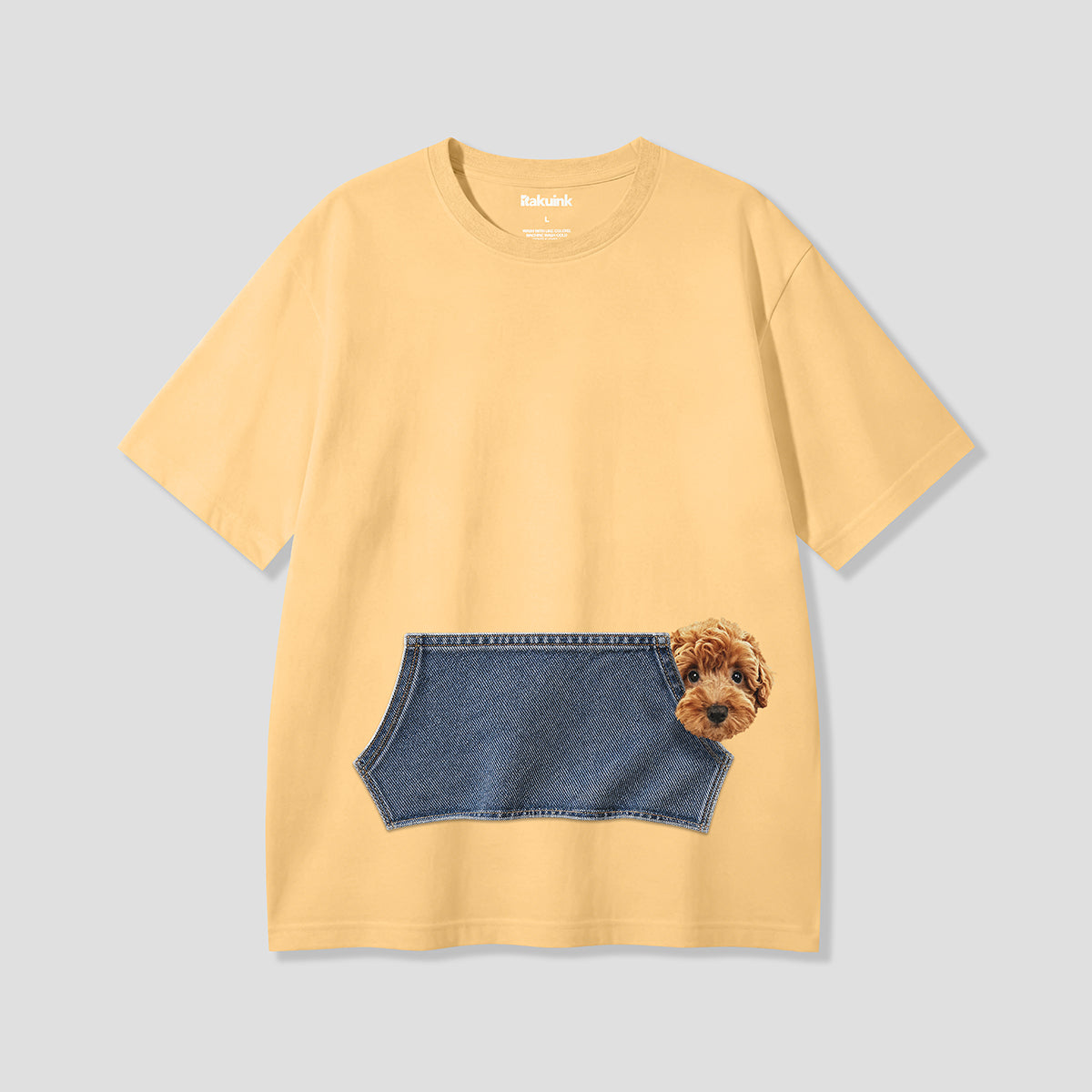 【予約】のぞきトイプードル グラフィックTシャツ