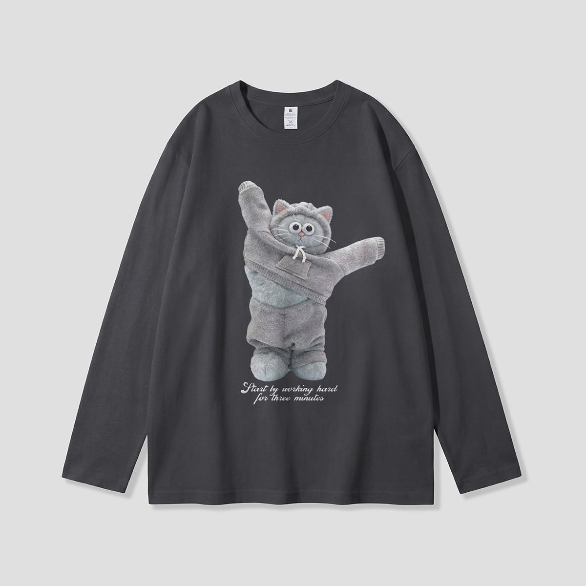 【予約】のびポーズ着替えねこ ロングスリーブ