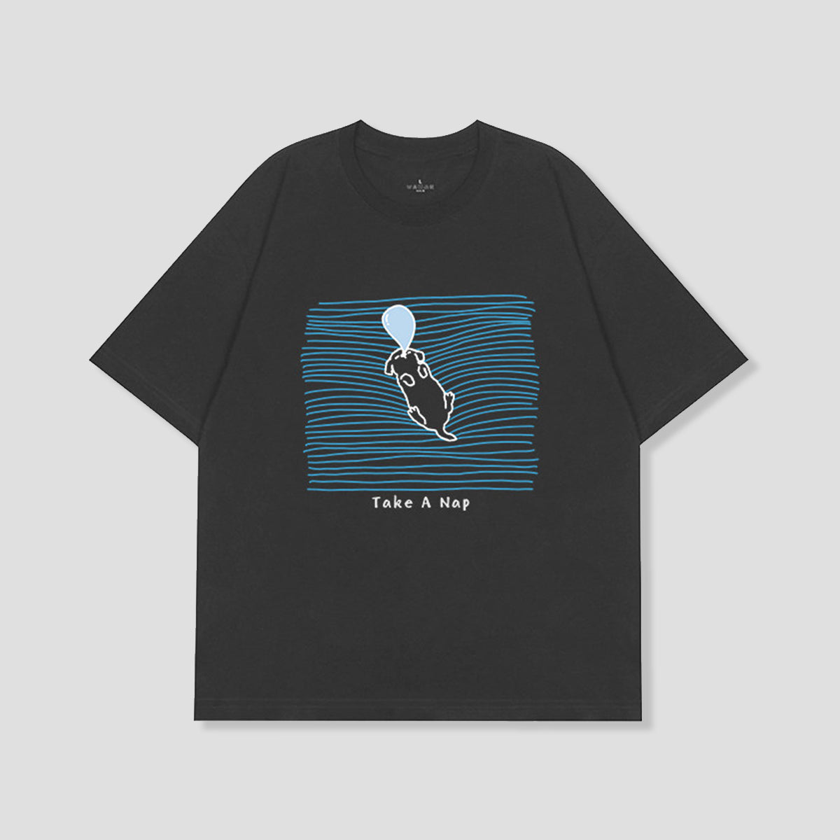 うたた寝ドッグ グラフィックTシャツ