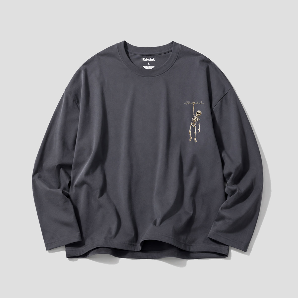 【予約】ぶら下がりスケルトン ロングスリーブTシャツ