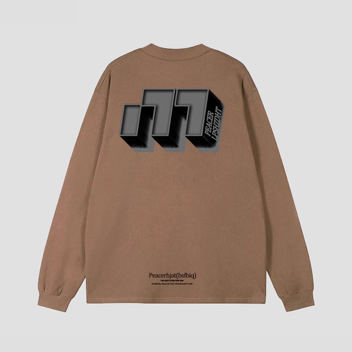 3Dロゴプリント ロングスリーブTシャツ