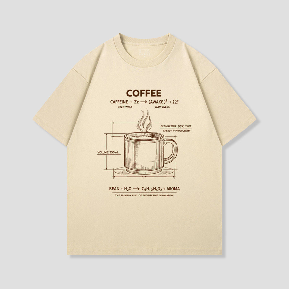 コーヒー設計図 グラフィックTシャツ