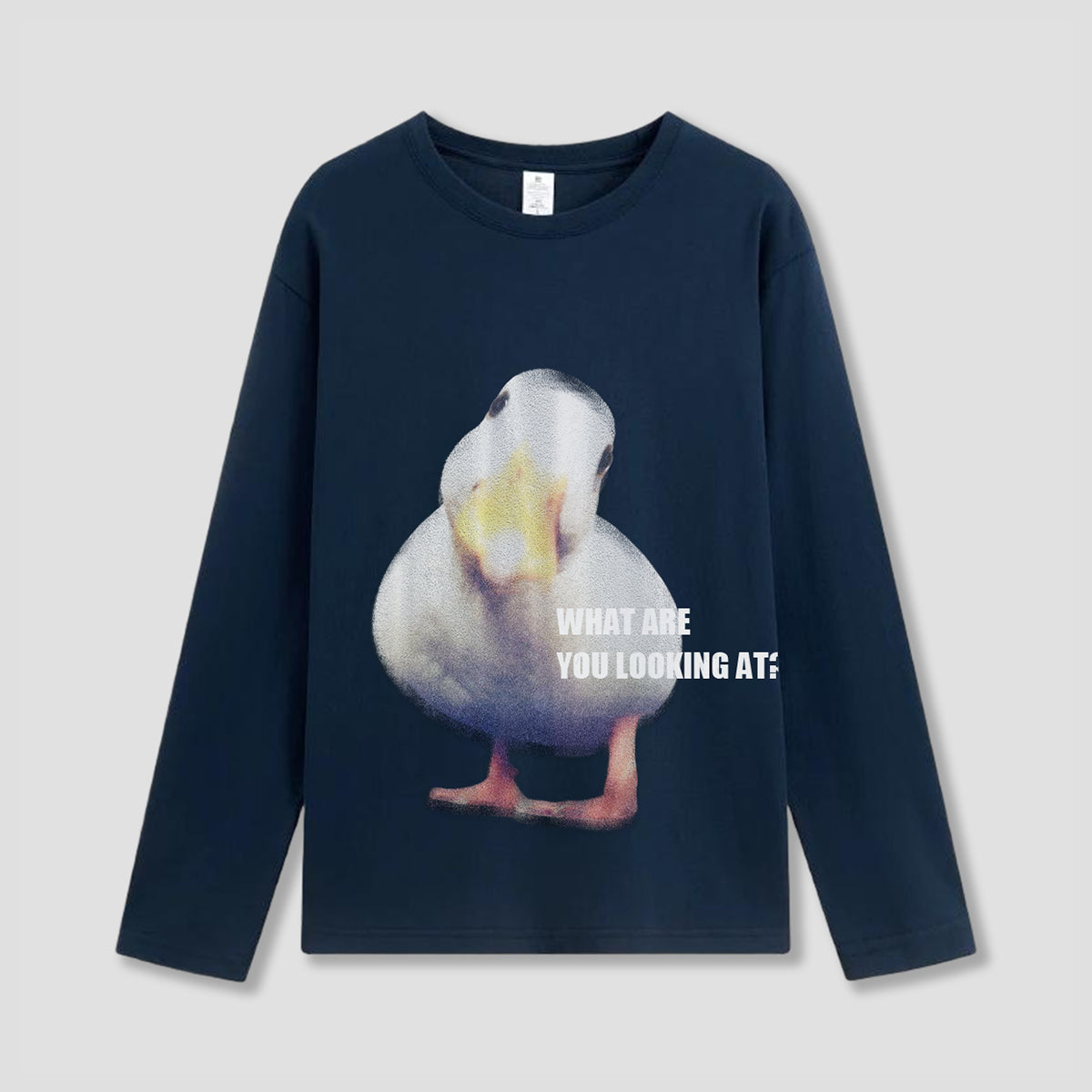 【予約】「なに見てんの？」ダックフォト ロングスリーブ
