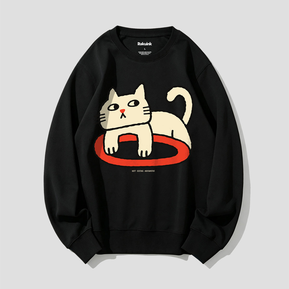 どこにも行かない猫 グラフィックスウェット